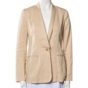Vince Women’s Blazer Linen Blend Beige Size 0